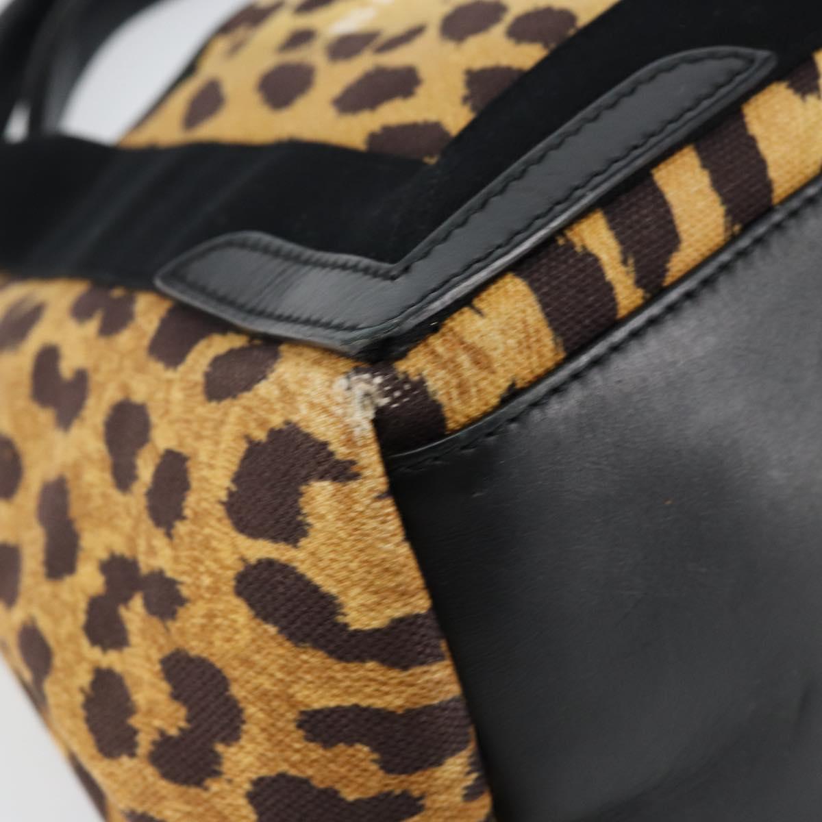 BALENCIAGA Cabas S Hand Bag Canvas Brown Silver 339933 Auth 154505