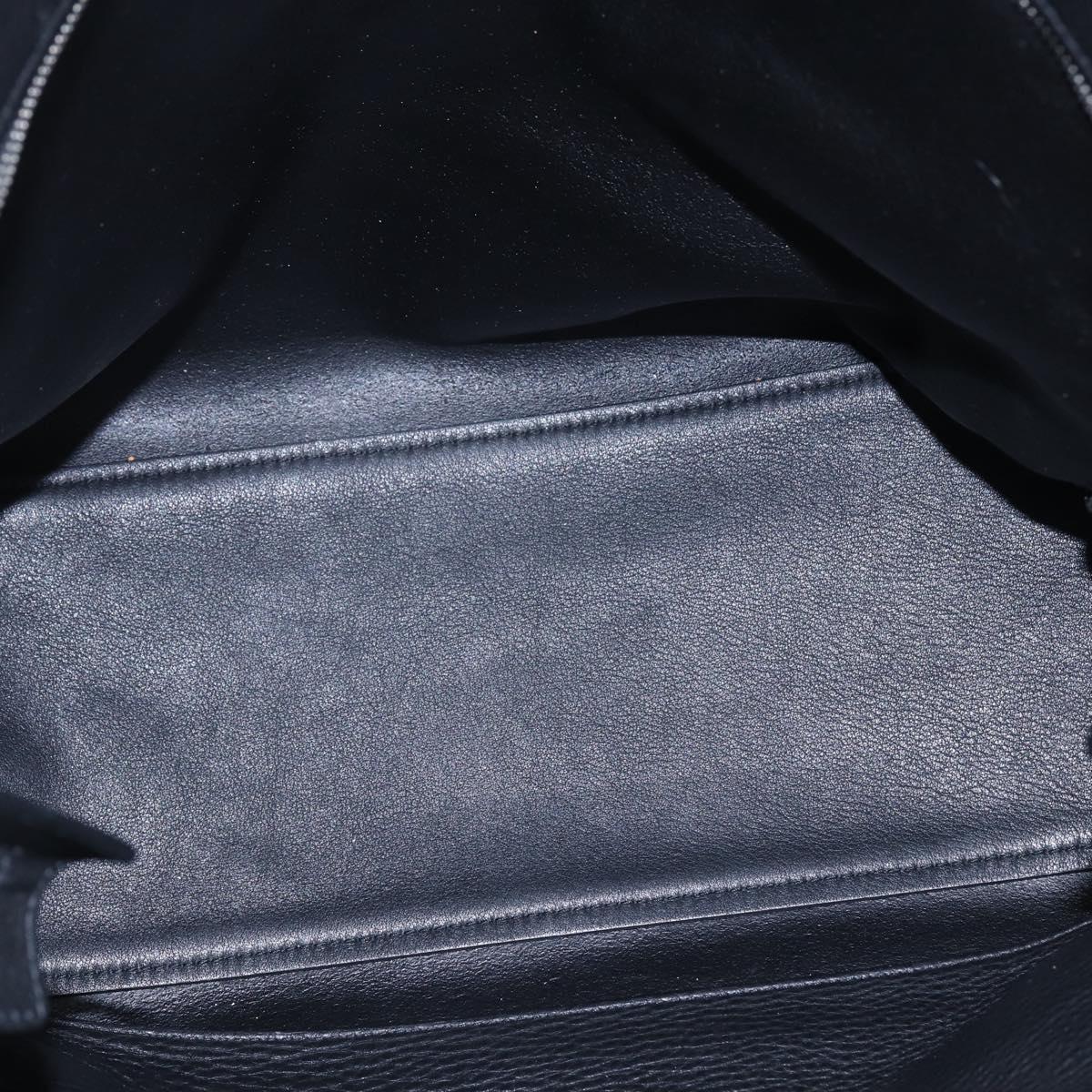 BALENCIAGA Tote Bag Leather Black Silver Auth 154511