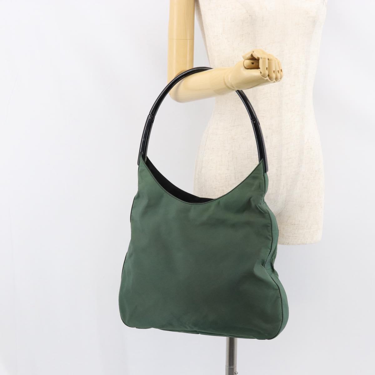 PRADA Shoulder Bag Nylon Green Auth 154515