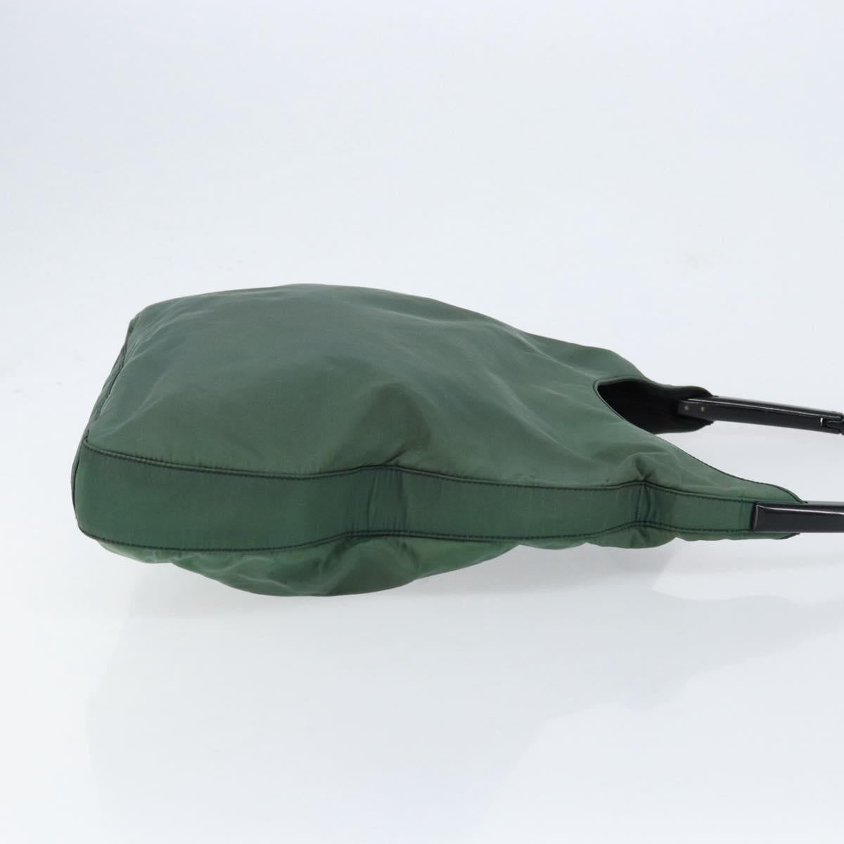 PRADA Shoulder Bag Nylon Green Auth 154515