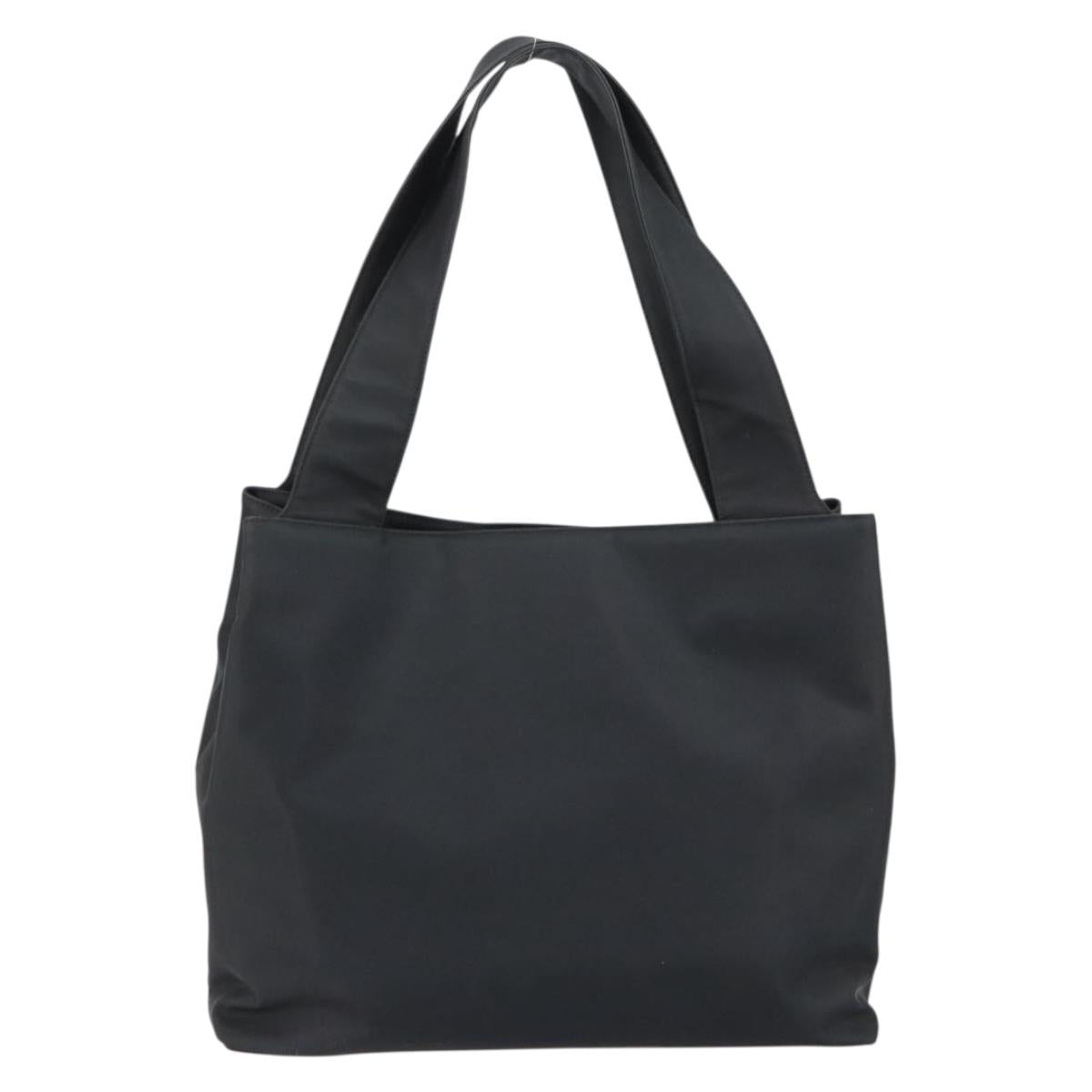 Salvatore Ferragamo Tote Bag Nylon Black Silver Auth 154520