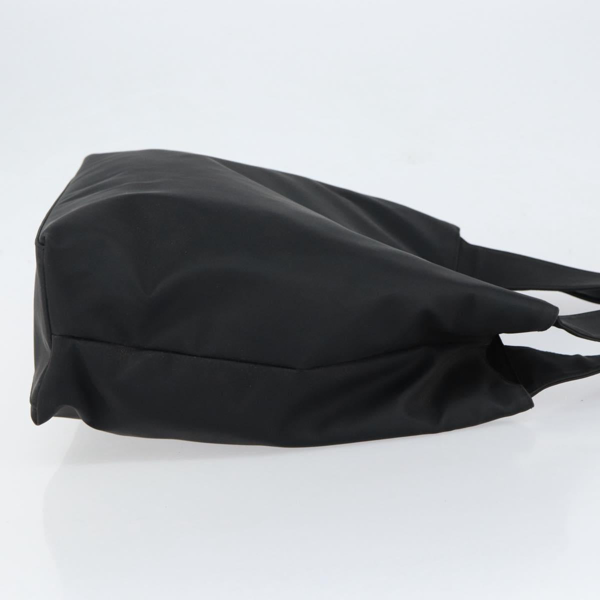 Salvatore Ferragamo Tote Bag Nylon Black Silver Auth 154520