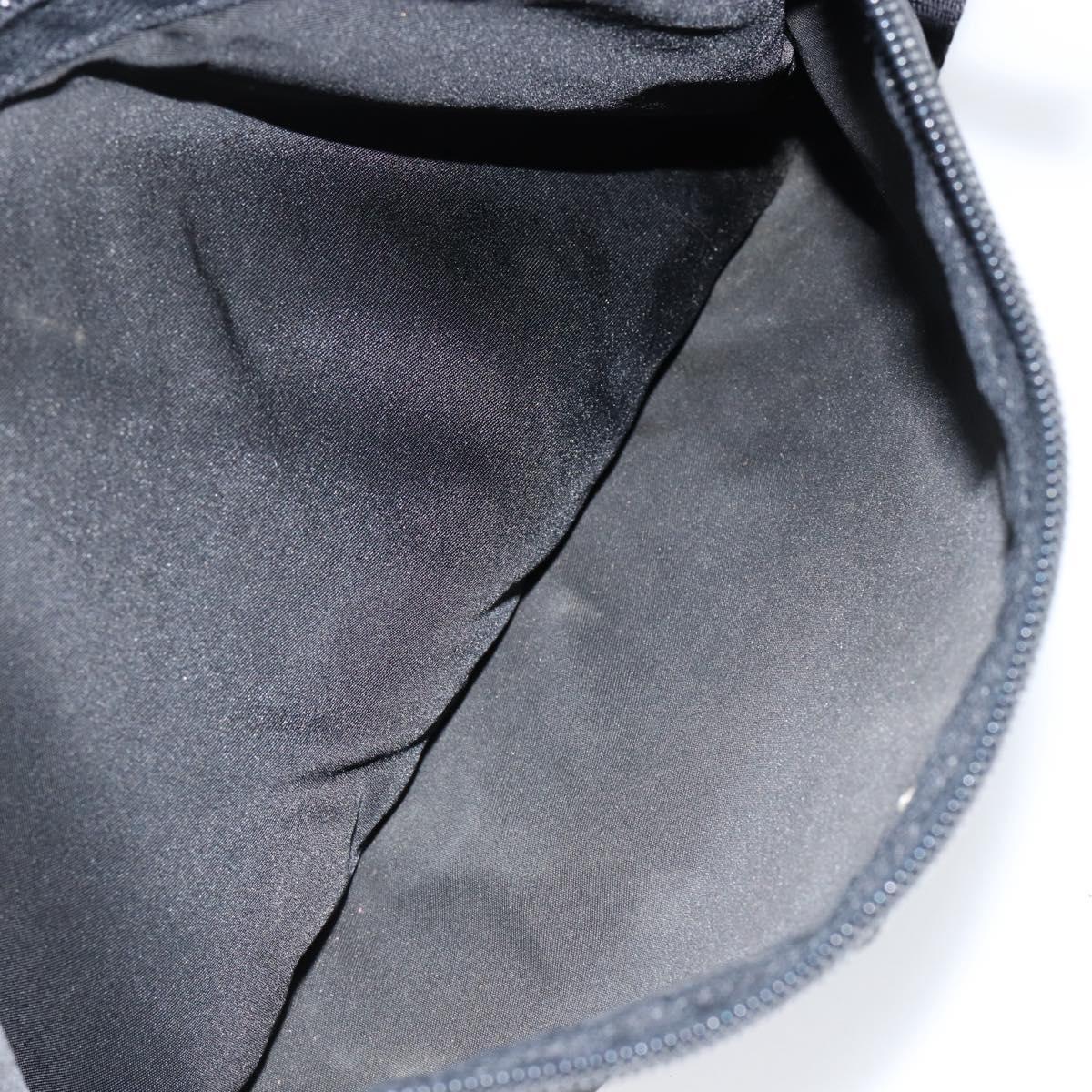 PRADA Shoulder Bag Nylon Black Silver Auth 154523