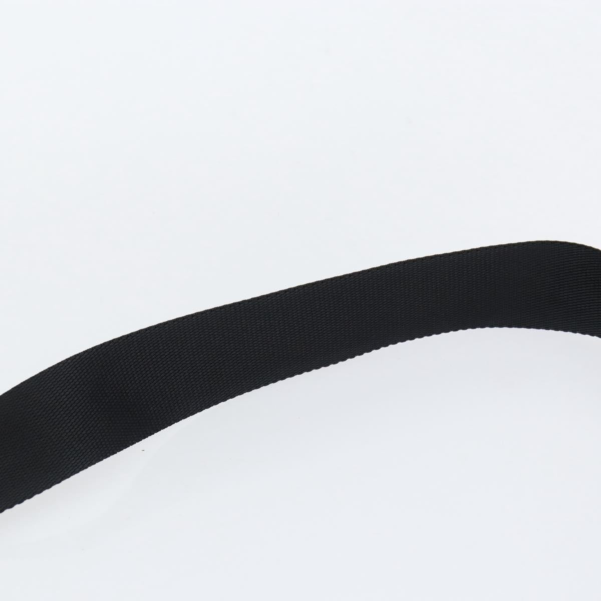 PRADA Shoulder Bag Nylon Black Silver Auth 154524