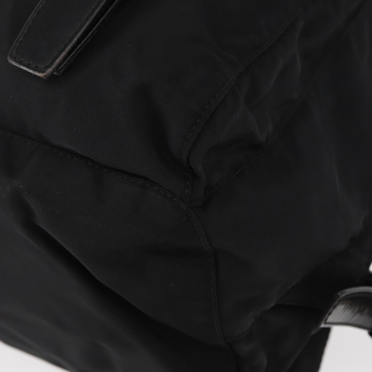 PRADA Backpack Nylon Black Silver Auth 154529