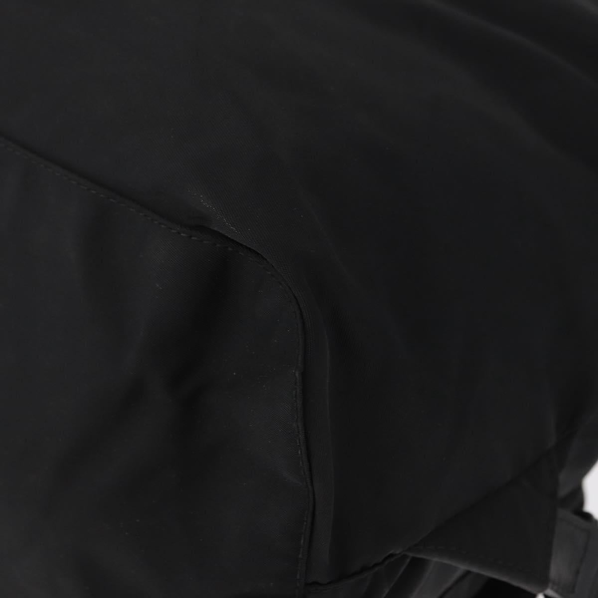 PRADA Backpack Nylon Black Silver Auth 154529