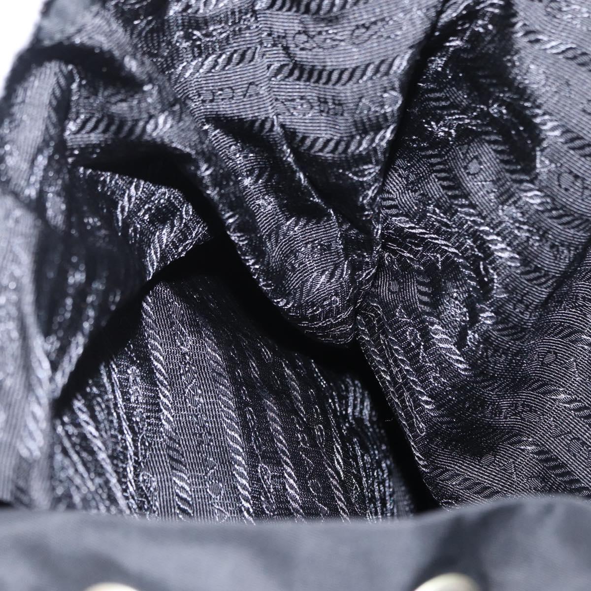 PRADA Backpack Nylon Black Silver Auth 154529