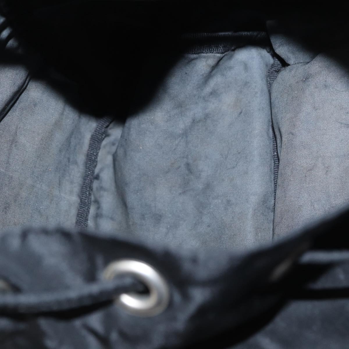 PRADA Backpack Nylon Black Silver Auth 154530