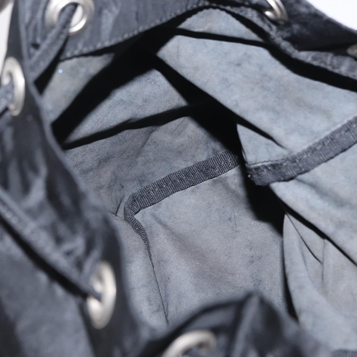 PRADA Backpack Nylon Black Silver Auth 154530