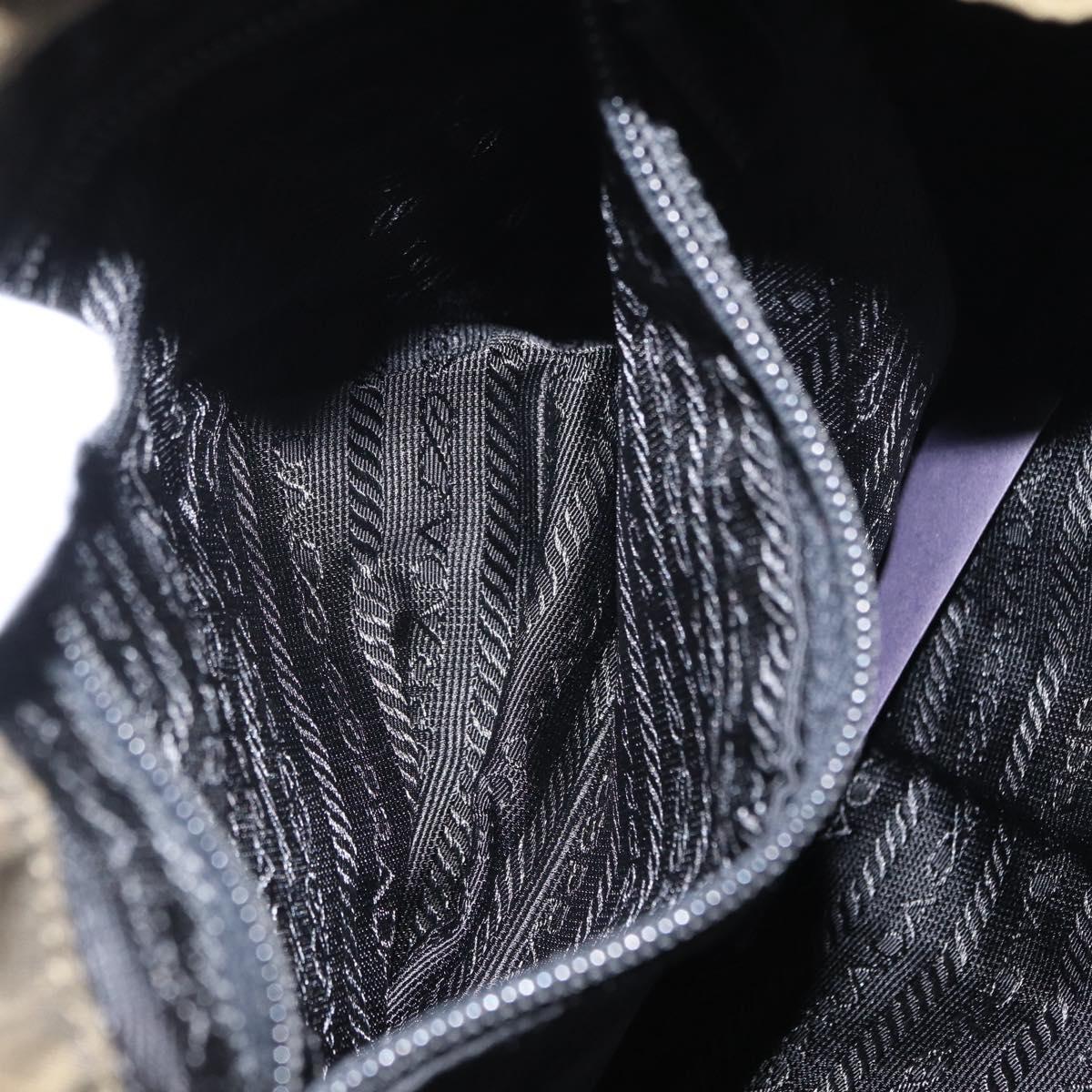 PRADA Backpack Nylon Khaki Silver Auth 154531