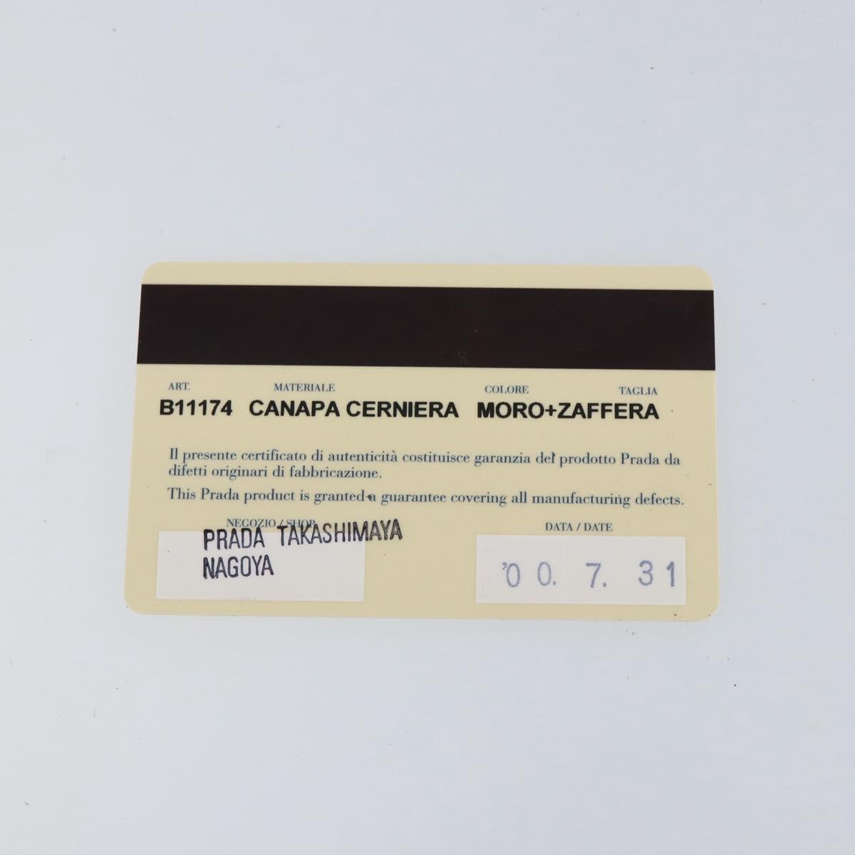 PRADA Hand Bag Canvas Yellow Brown Auth 154533