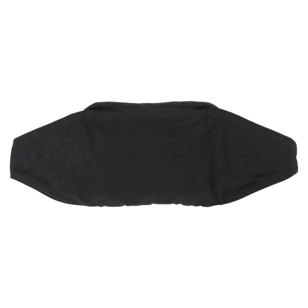 PRADA Body Bag Nylon Black Silver Auth 154536