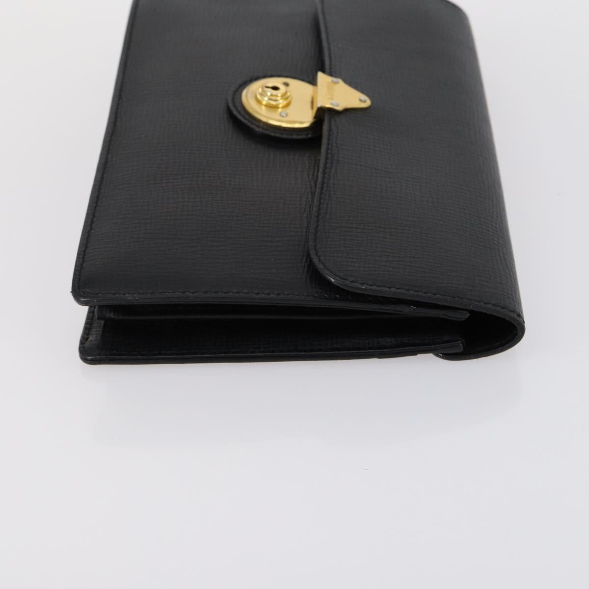 Burberrys Nova Check Clutch Bag Canvas Leather 2 Set Black Beige Auth 154538