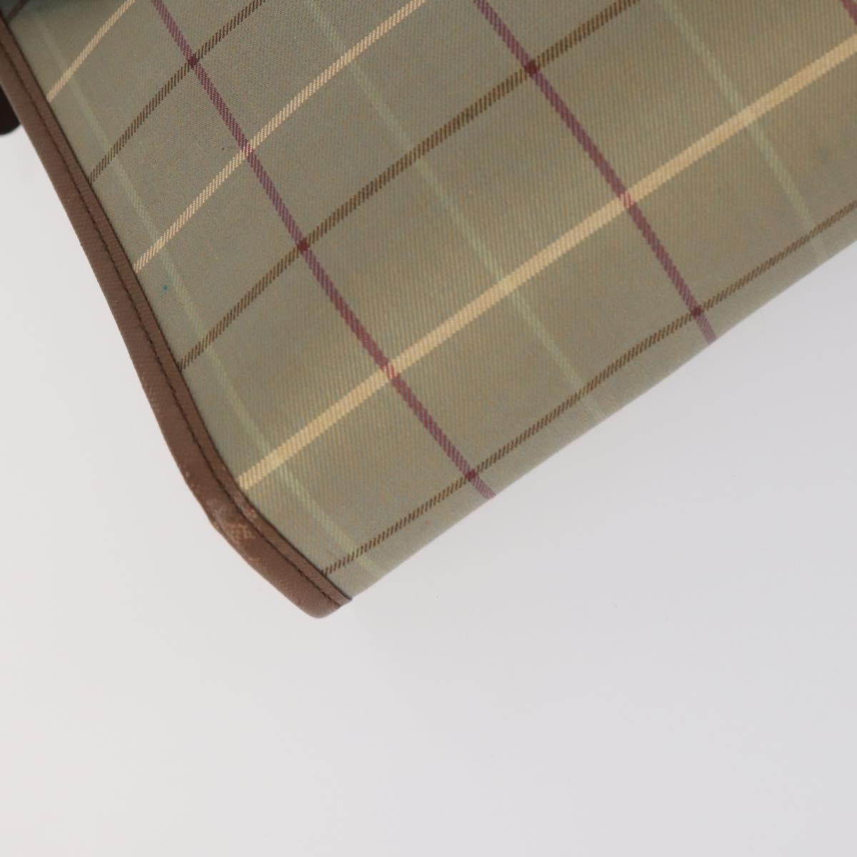 Burberrys Nova Check Clutch Bag Canvas Leather 2 Set Black Beige Auth 154538