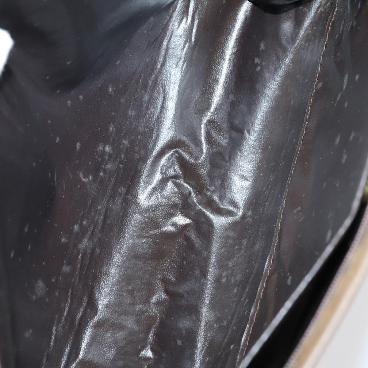 FENDI MCM Zucchino Canvas Vicetos Logogram Bag PVC 2 Set Brown Beige Auth 154539