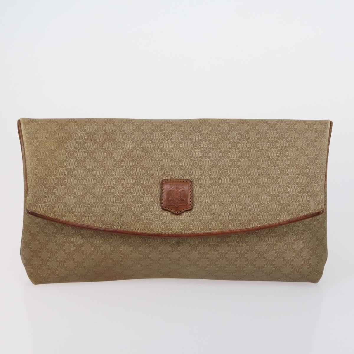 FENDI Celine Macadam Canvas Bag Leather 5 Set Beige Black Brown Auth 154540