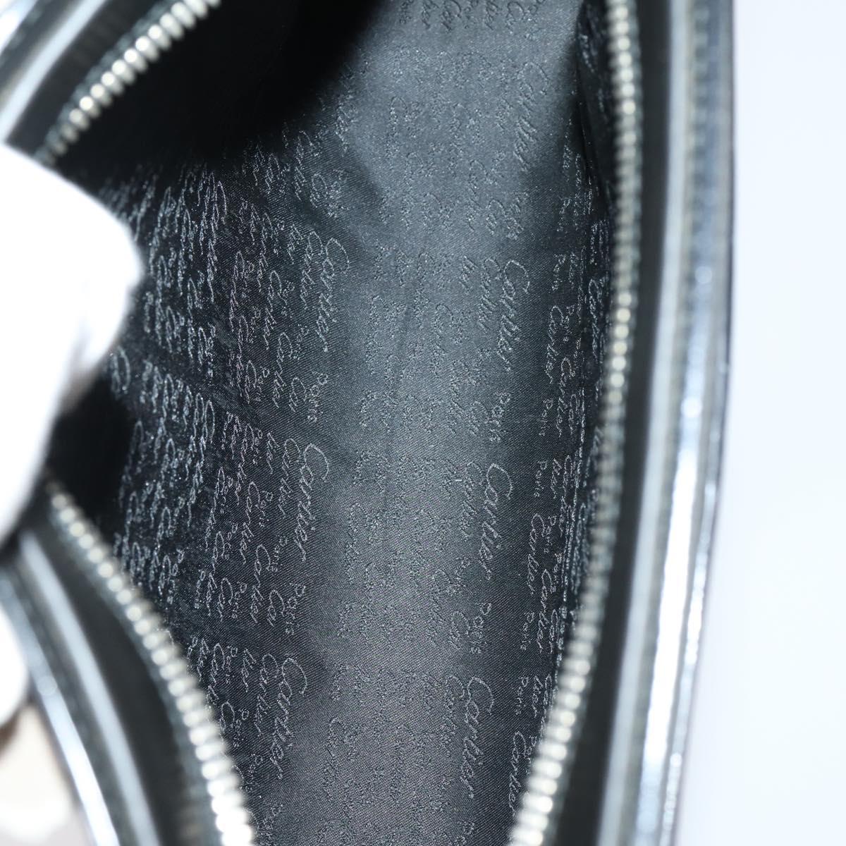 CARTIER Clutch Bag Leather 2 Set Bordeaux Black Auth 154541