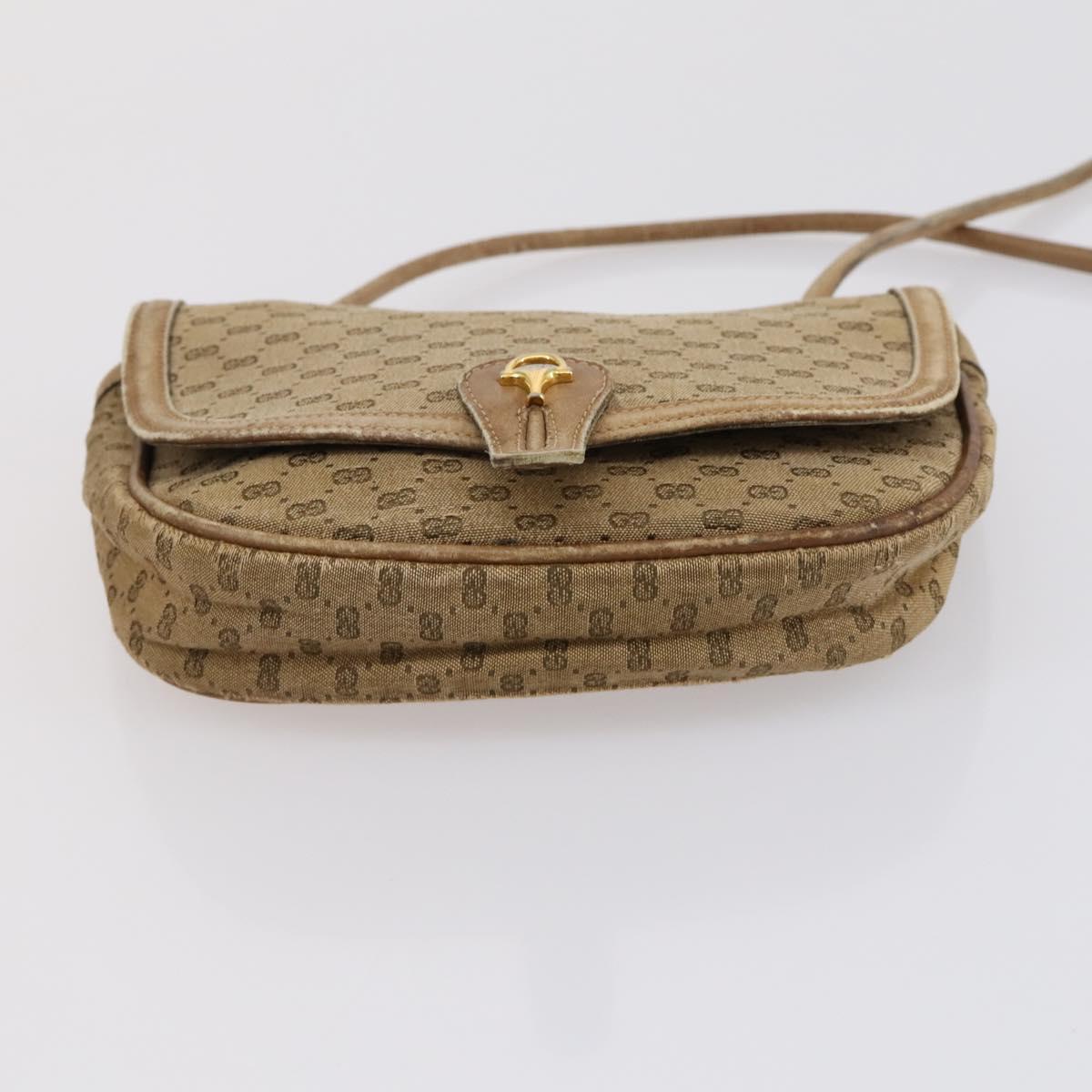 GUCCI GG Supreme Shoulder Bag patent 3 Set Beige Black Auth 154545