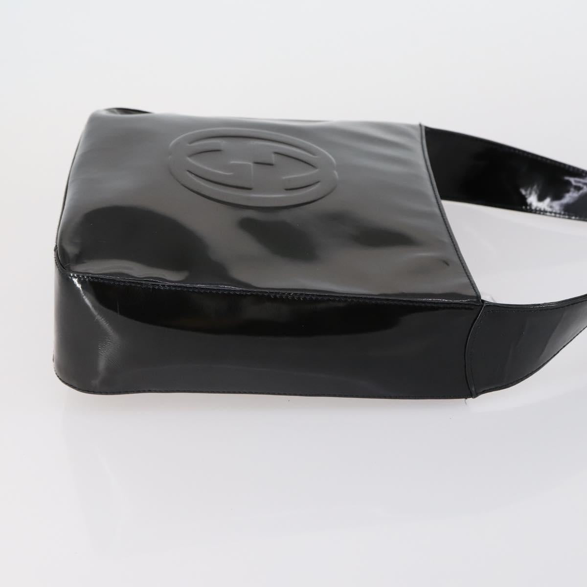 GUCCI GG Supreme Shoulder Bag patent 3 Set Beige Black Auth 154545