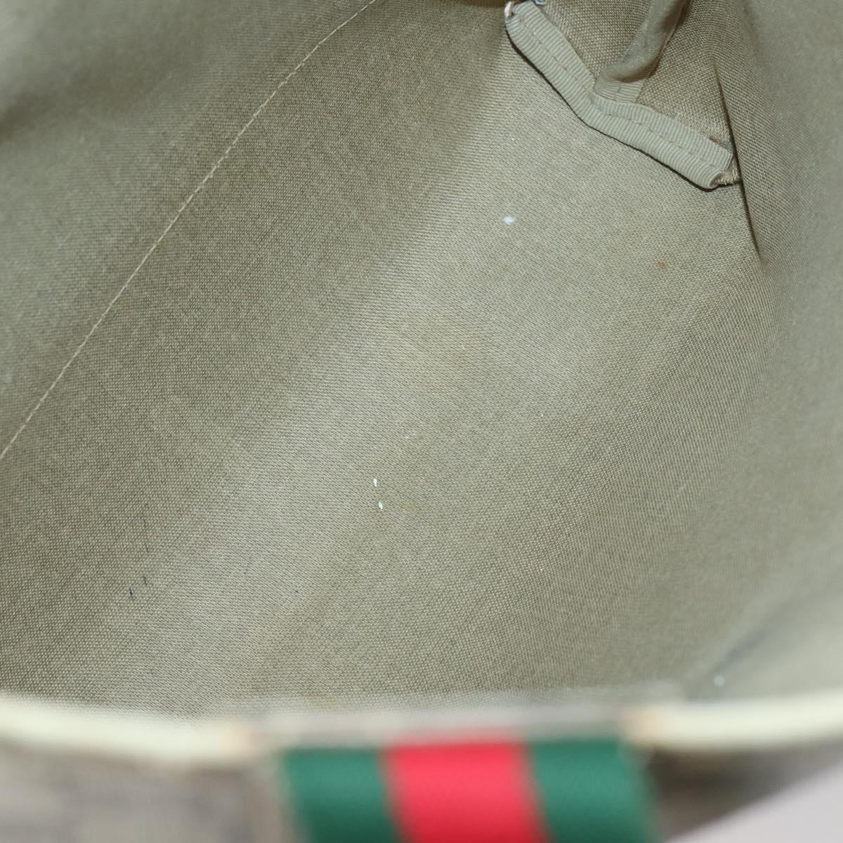 GUCCI GG Supreme Canvas Shoulder Bag PVC Leather 4 Set Black Beige Auth 154546