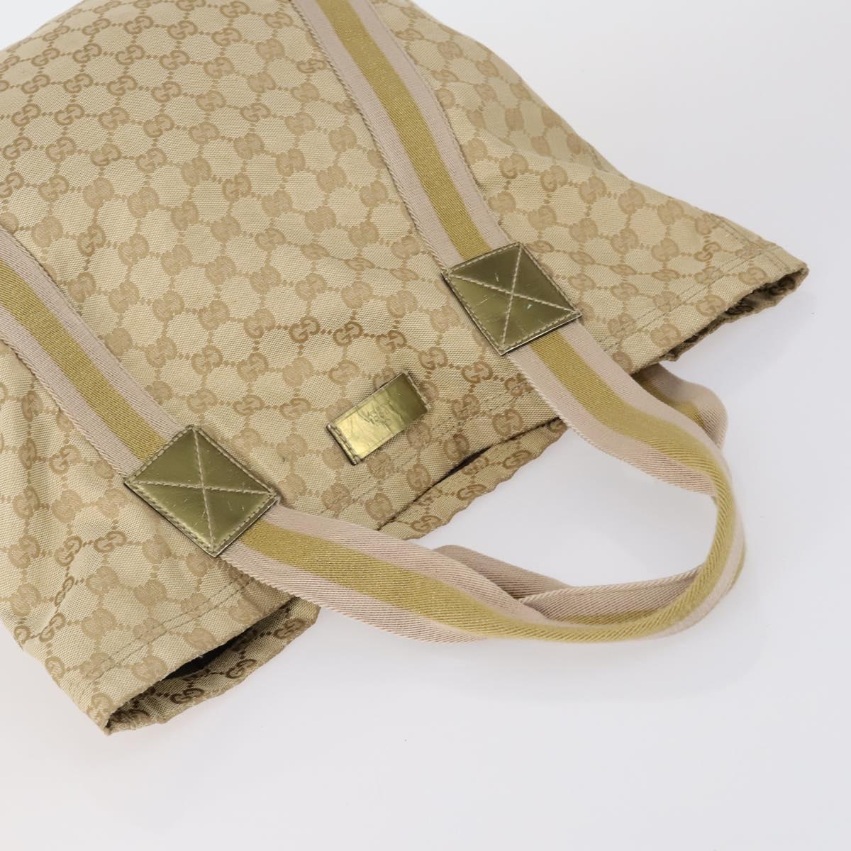 GUCCI GG Supreme Canvas Shoulder Bag PVC Leather 4 Set Black Beige Auth 154546