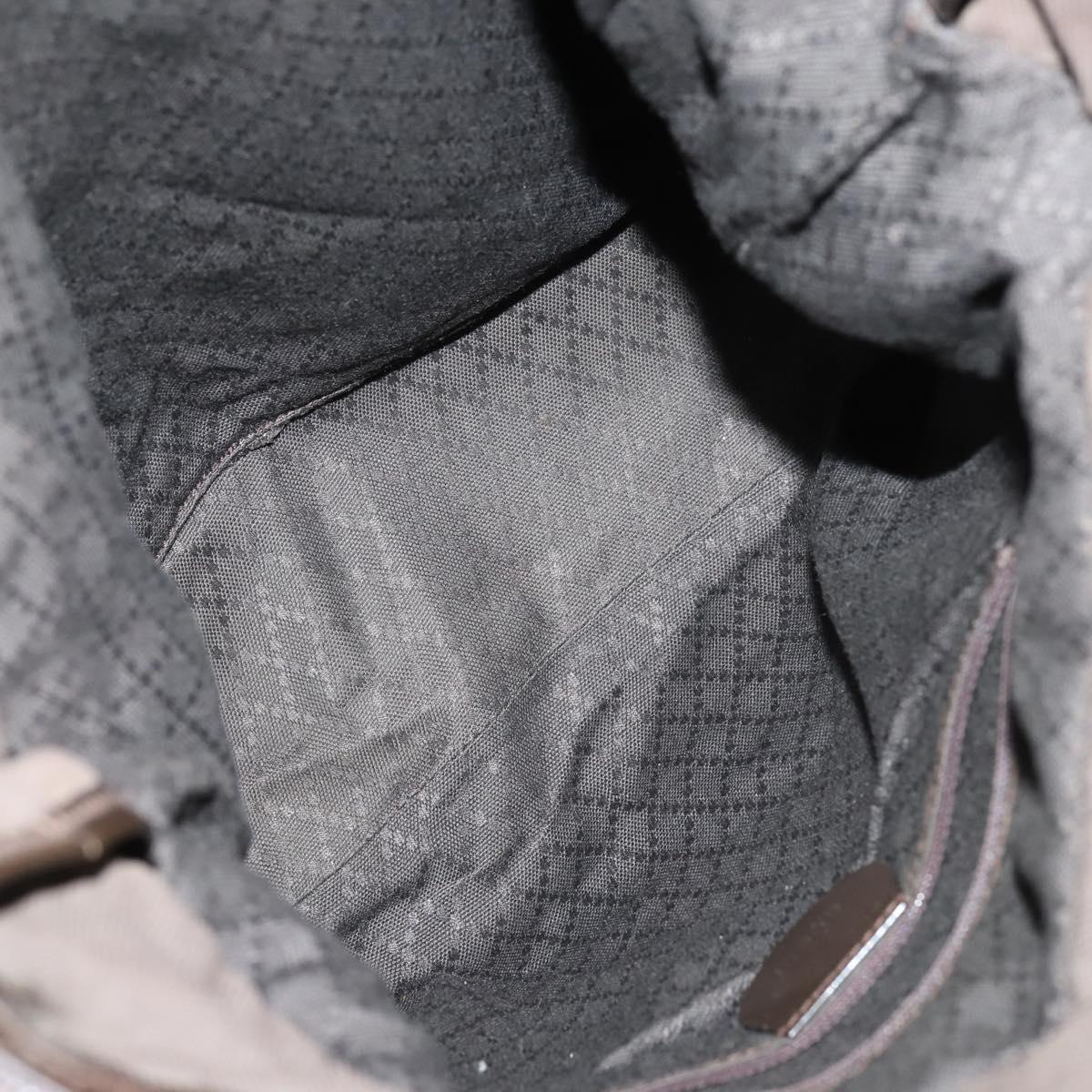 GUCCI Hand Bag Nylon Patent 4 Set Khaki Black Auth 154547