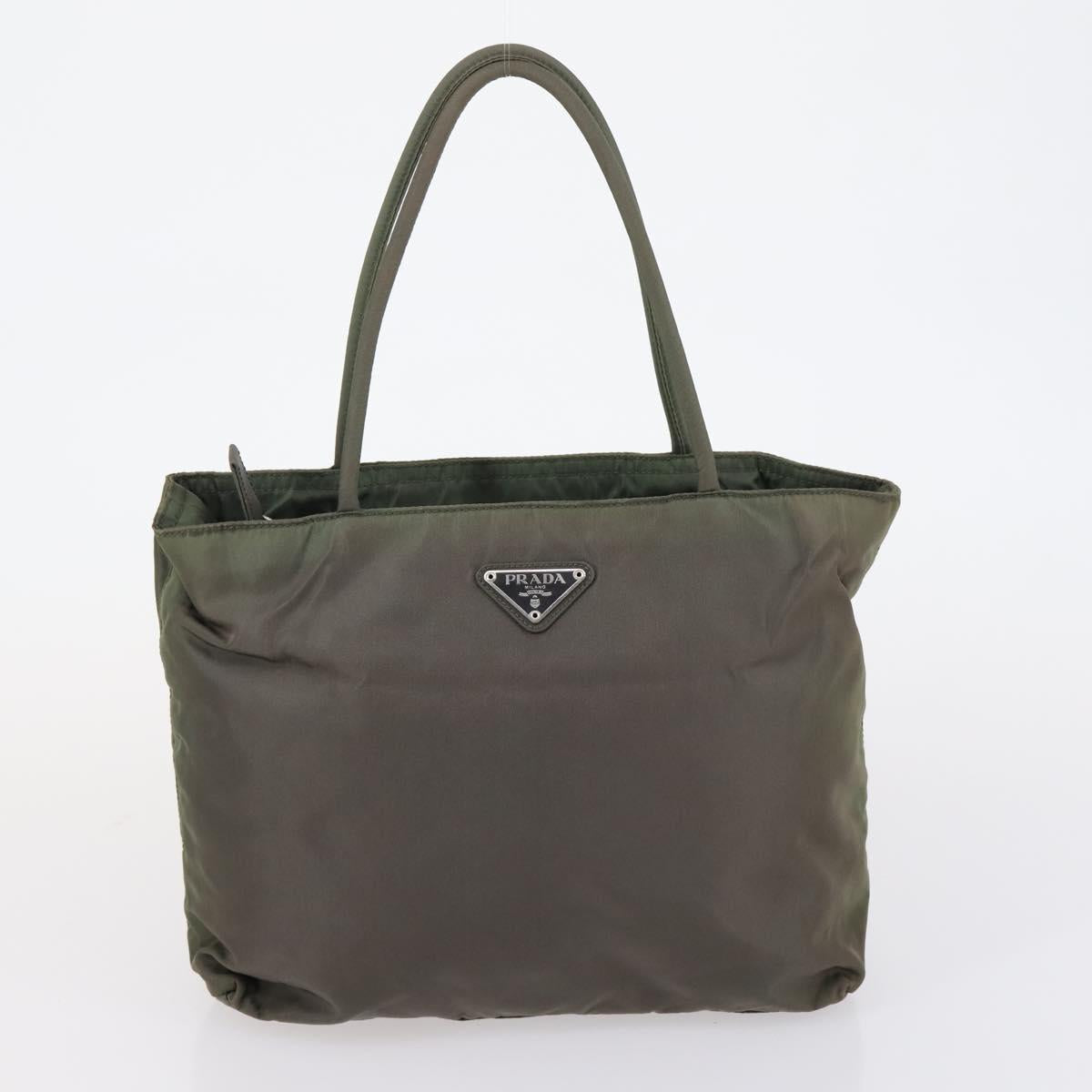 PRADA Sports Hand Bag Nylon Canvas 3 Set Green Black Auth 154548