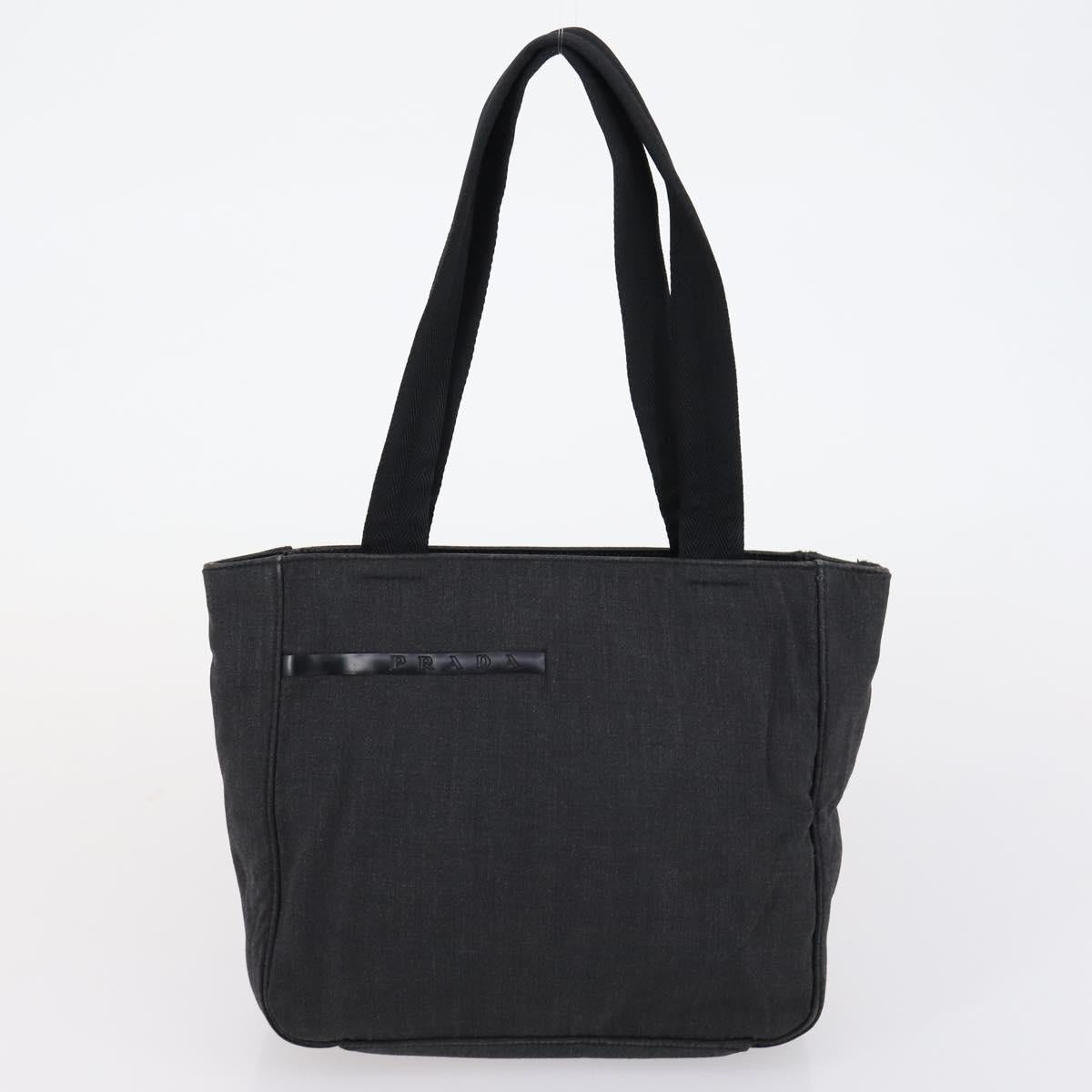 PRADA Sports Hand Bag Nylon Canvas 3 Set Green Black Auth 154548