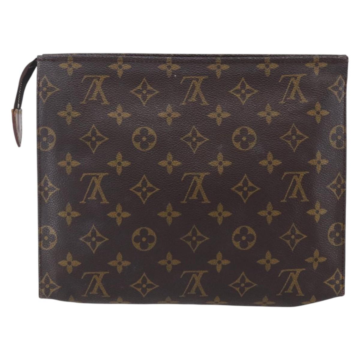 LOUIS VUITTON Monogram Poche Toilette 26 Pouch M47542 LV Auth 154572
