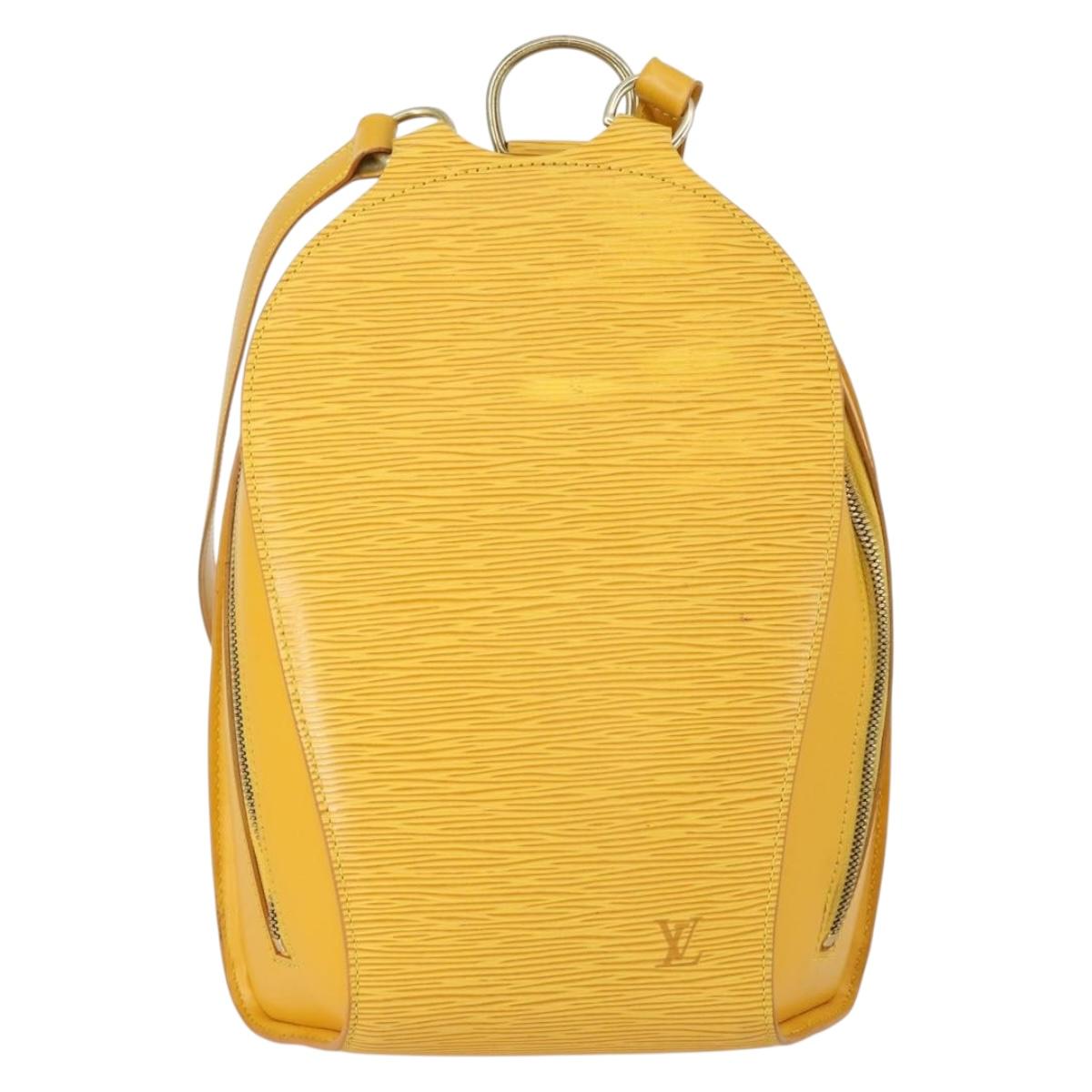 LOUIS VUITTON Epi Mabillon Backpack Yellow M52239 LV Auth 154576