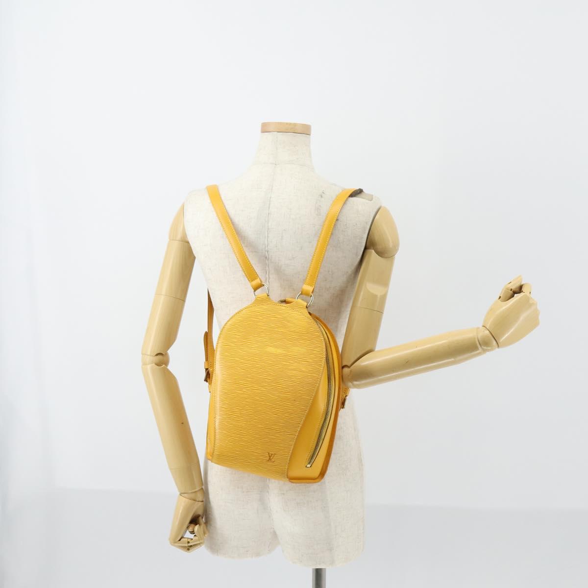 LOUIS VUITTON Epi Mabillon Backpack Yellow M52239 LV Auth 154576