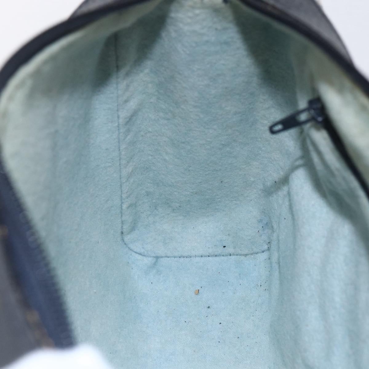 GUCCI GG Supreme Sherry Line Shoulder Bag PVC Navy Gold 010 378 Auth 154587