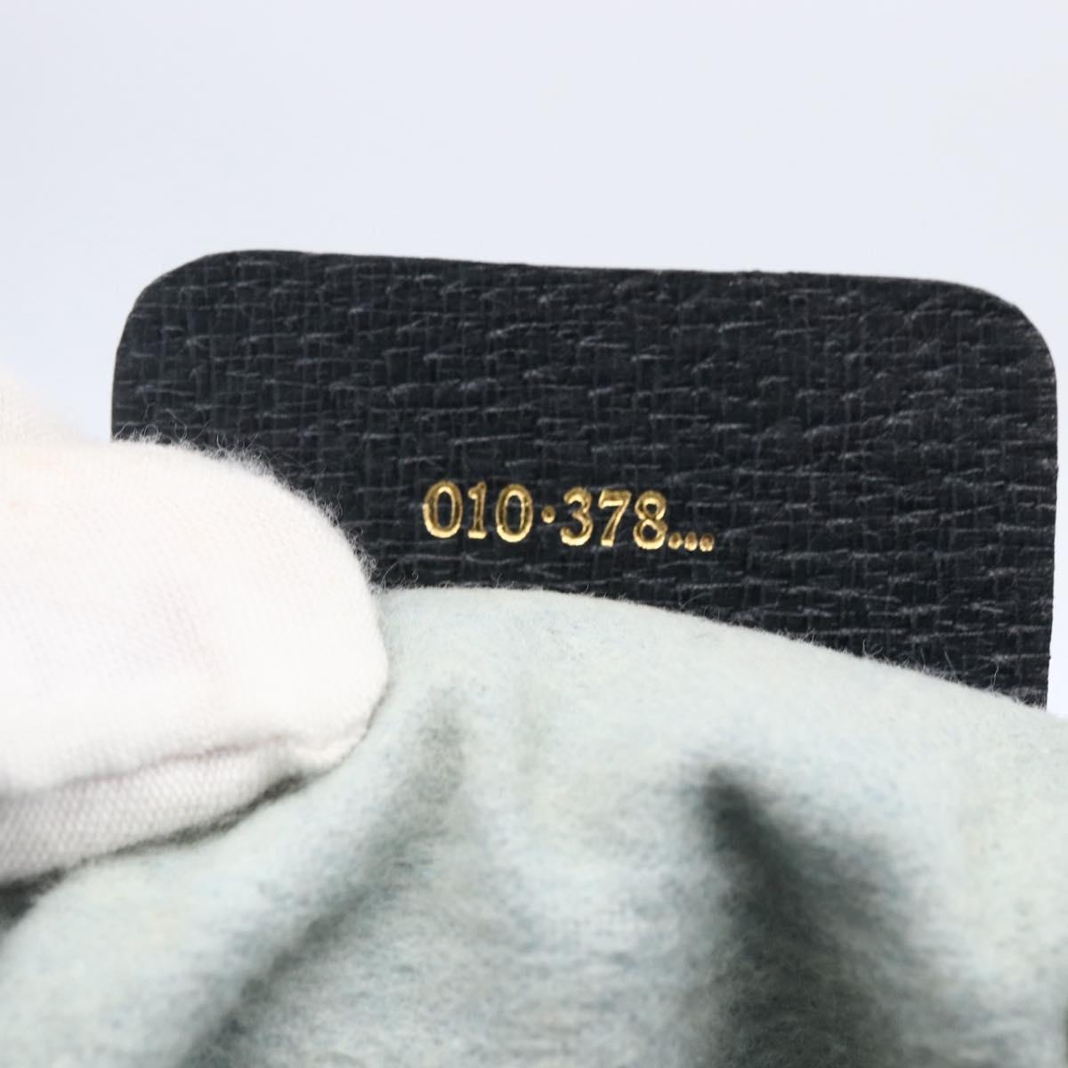 GUCCI GG Supreme Sherry Line Shoulder Bag PVC Navy Gold 010 378 Auth 154587