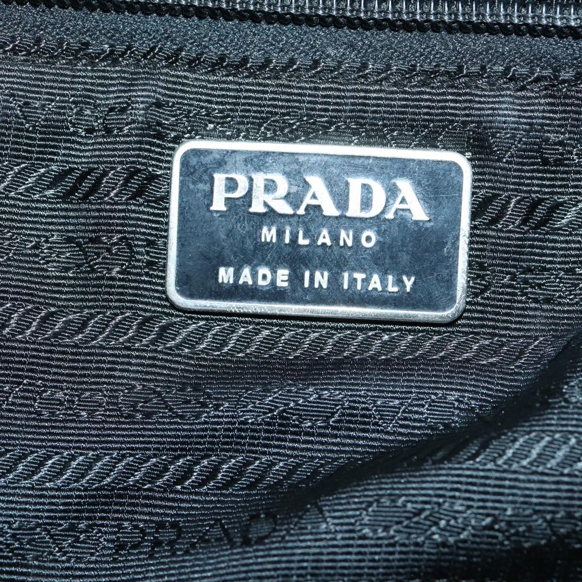 PRADA Backpack Nylon Green Silver Auth 154589