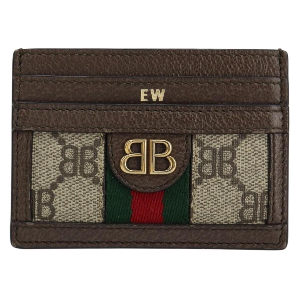 BALENCIAGA Hacker Project GUCCI Collaboration Card Case Leather Auth 154594