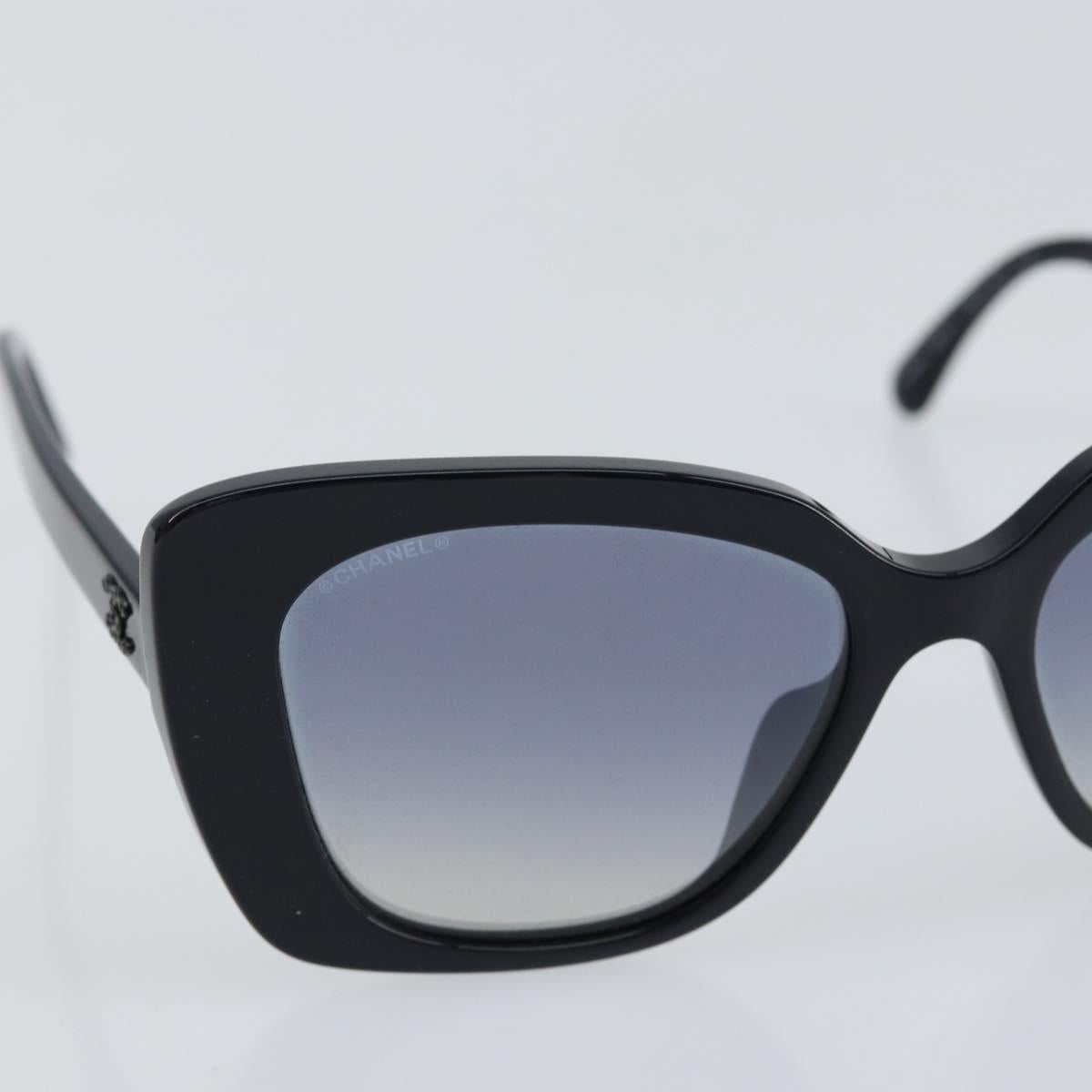 CHANEL Square Shape Eyewear Sunglasses plastic Navy 5422-B-A CC Auth 154595V