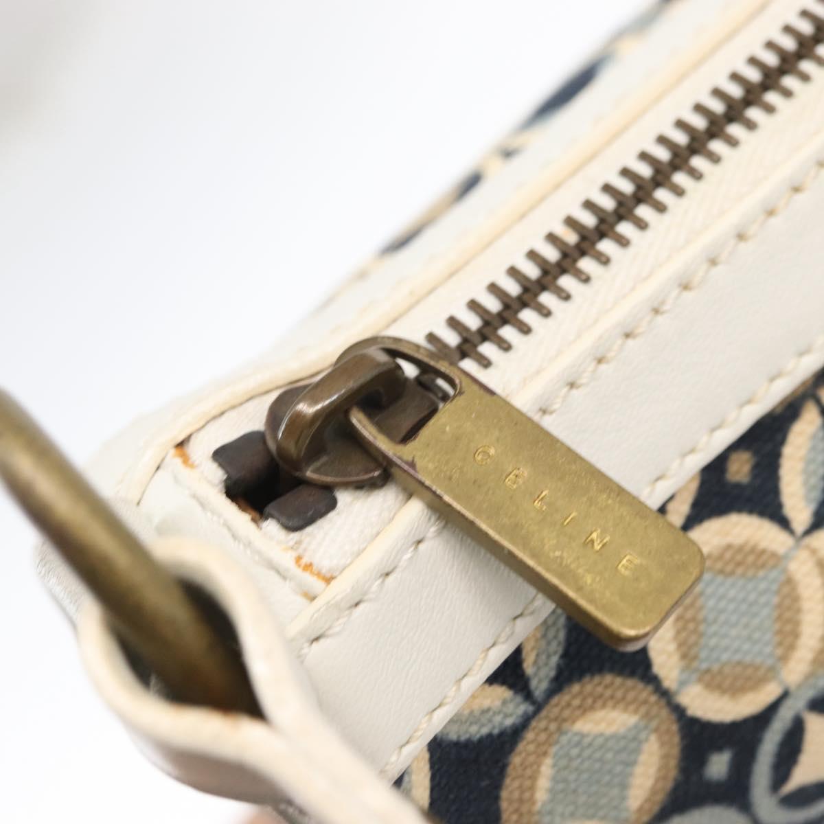 CELINE Accessory Pouch Canvas Navy Auth 154611