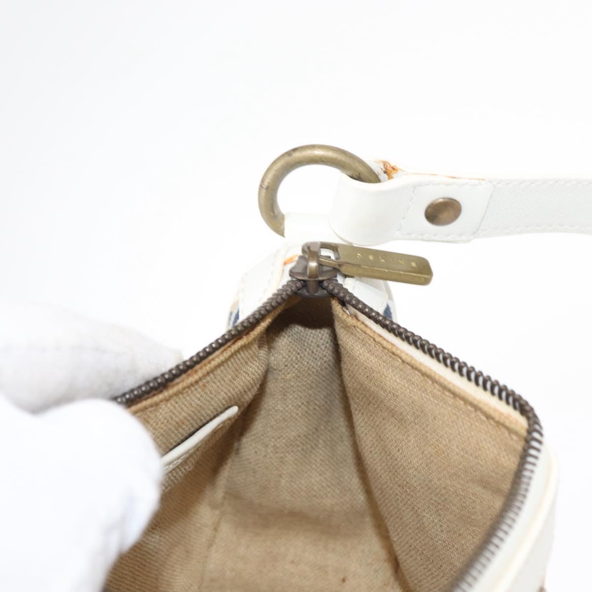 CELINE Accessory Pouch Canvas Navy Auth 154611