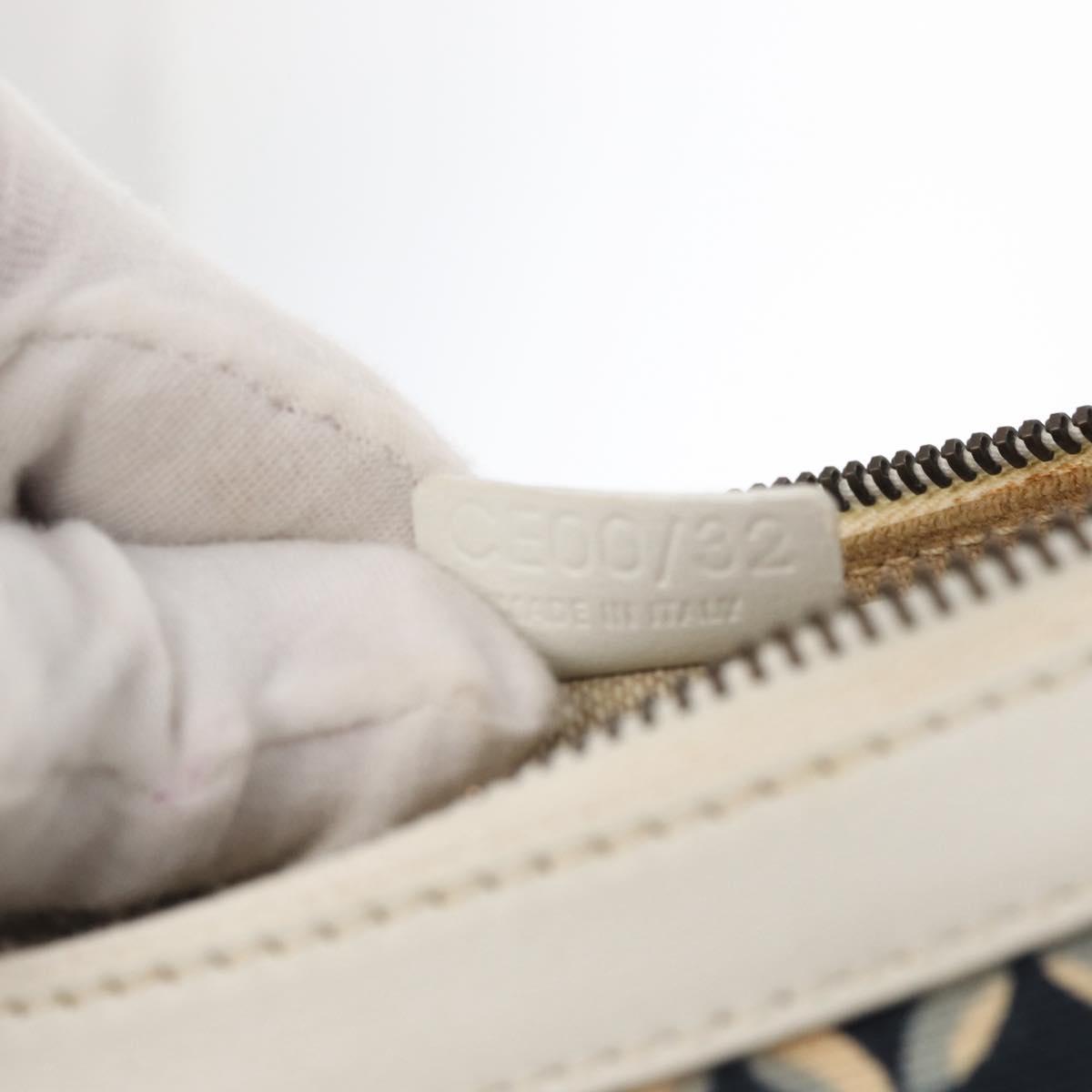 CELINE Accessory Pouch Canvas Navy Auth 154611