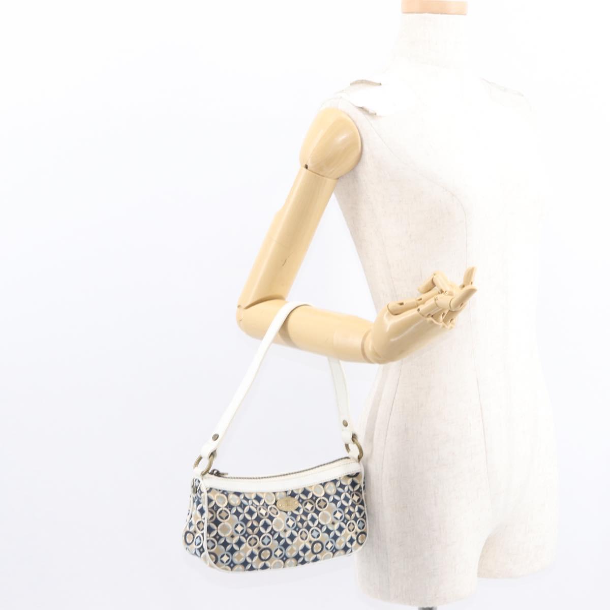CELINE Accessory Pouch Canvas Navy Auth 154613