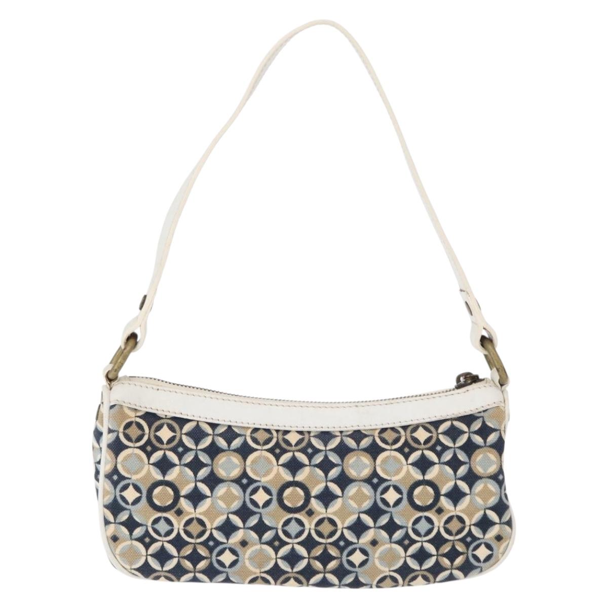 CELINE Accessory Pouch Canvas Navy Auth 154613