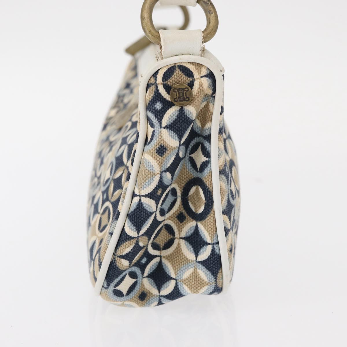 CELINE Accessory Pouch Canvas Navy Auth 154613