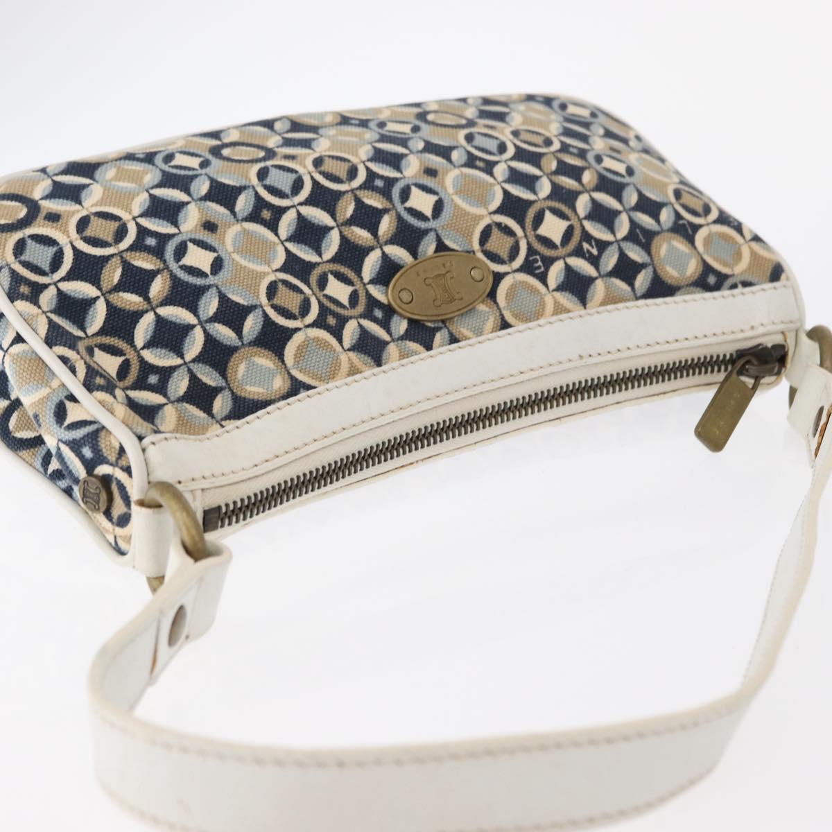 CELINE Accessory Pouch Canvas Navy Auth 154613