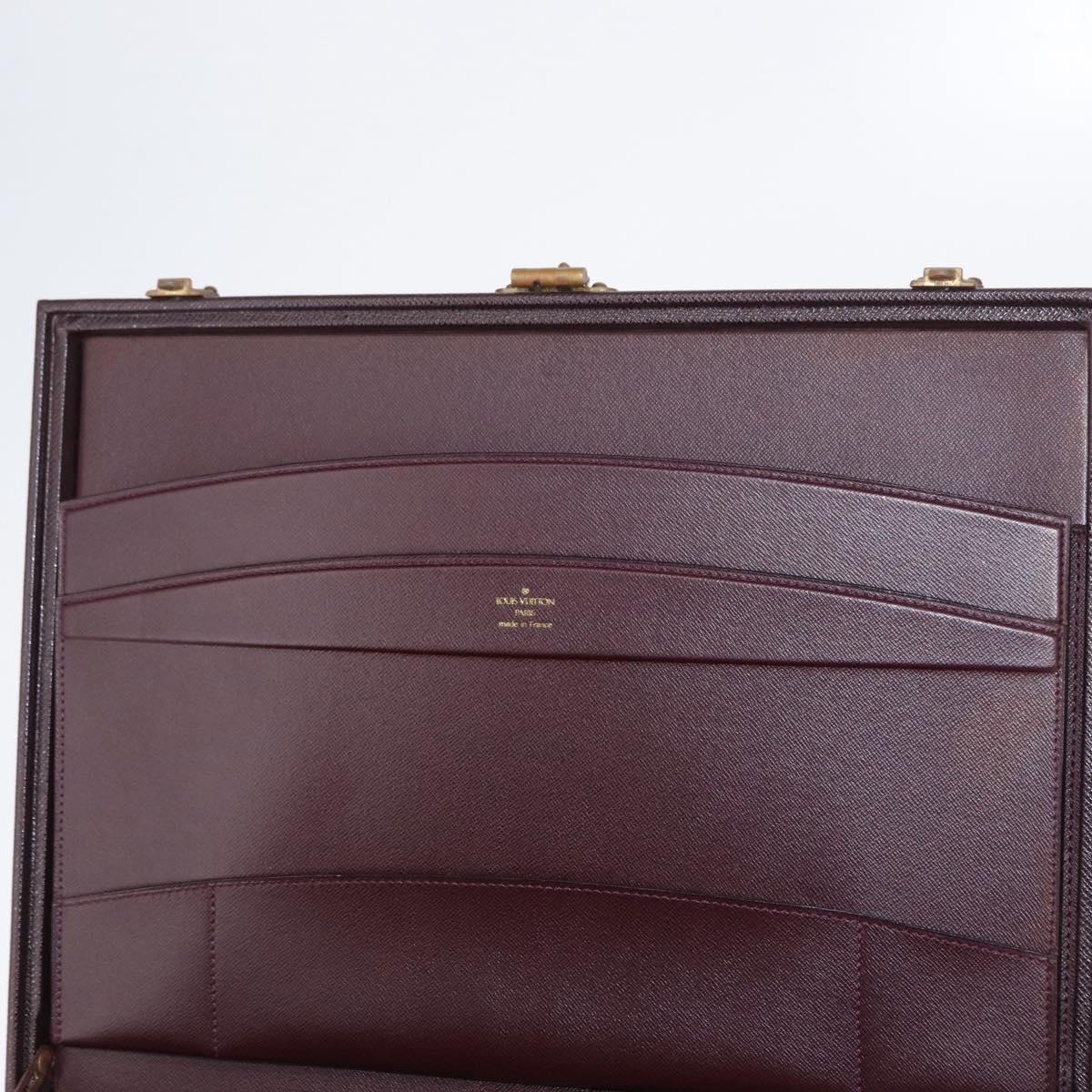 LOUIS VUITTON Taiga Briefcase Acajou LV Auth 154617