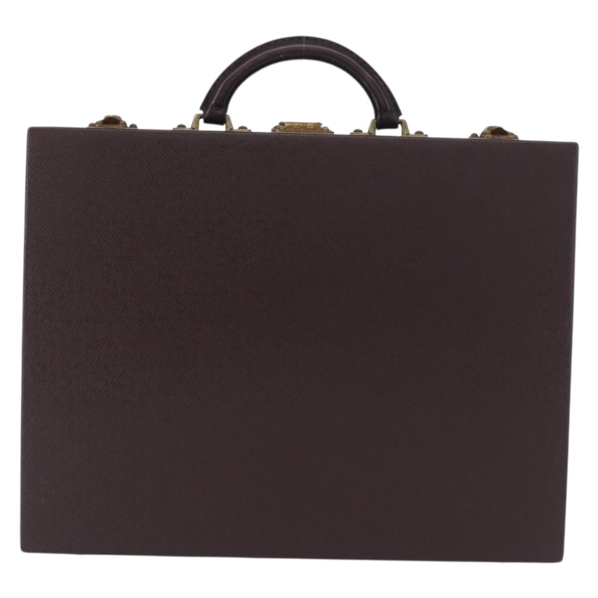 LOUIS VUITTON Taiga Briefcase Acajou LV Auth 154617