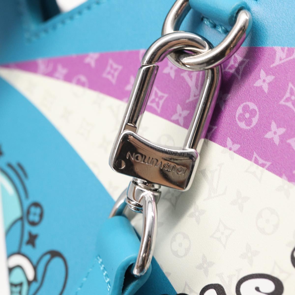 LOUIS VUITTON Monogram Sandwich Box Hand Bag Blue M82029 LV Auth 154627SM