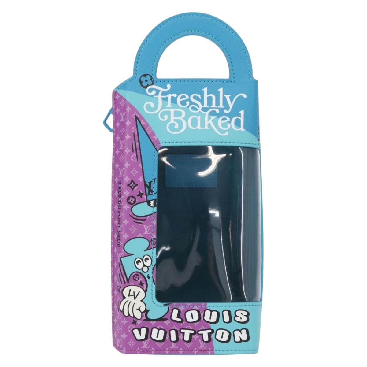 LOUIS VUITTON Monogram Sandwich Box Hand Bag Blue M82029 LV Auth 154627SM