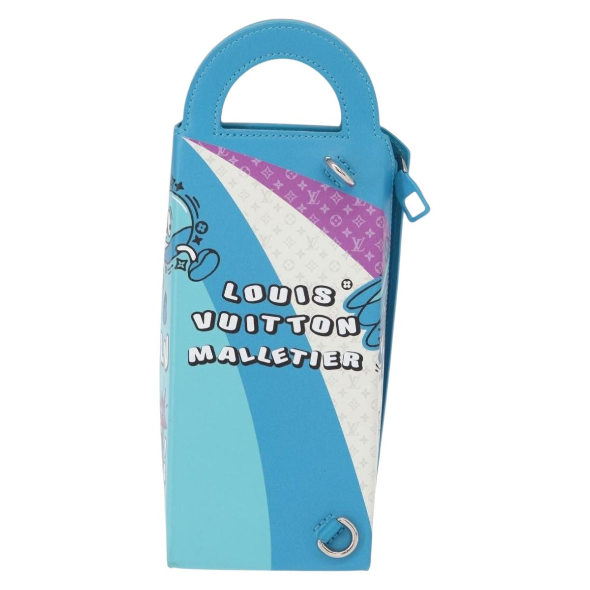 LOUIS VUITTON Monogram Sandwich Box Hand Bag Blue M82029 LV Auth 154627SM