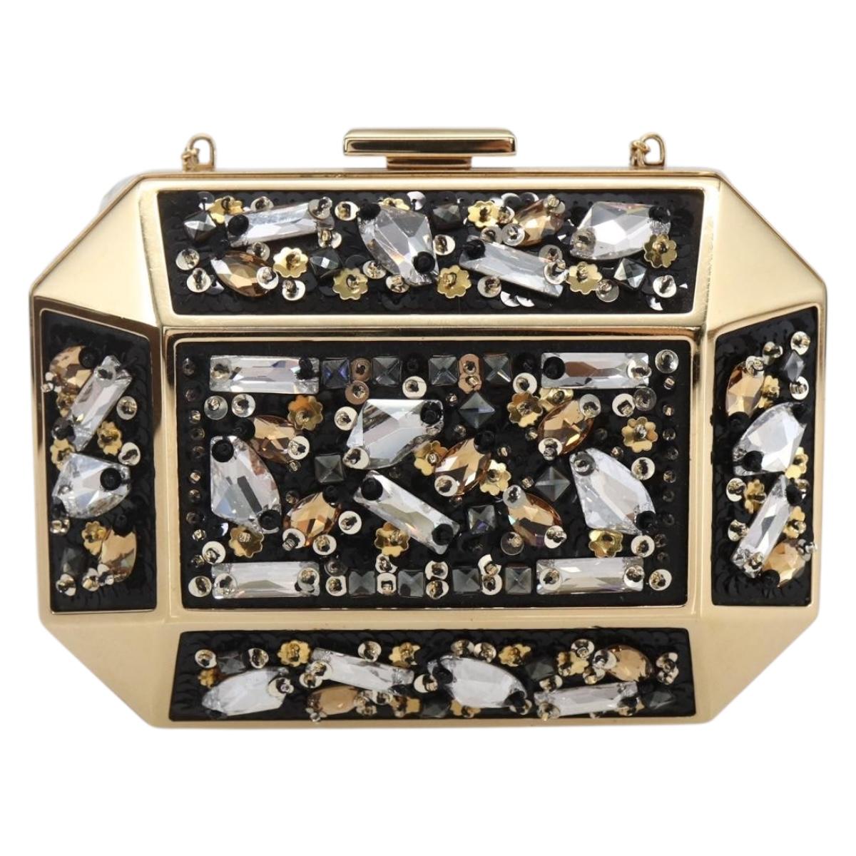 LOUIS VUITTON Beads Minodiere Shoulder Bag metal Gold LV Auth 154628SM