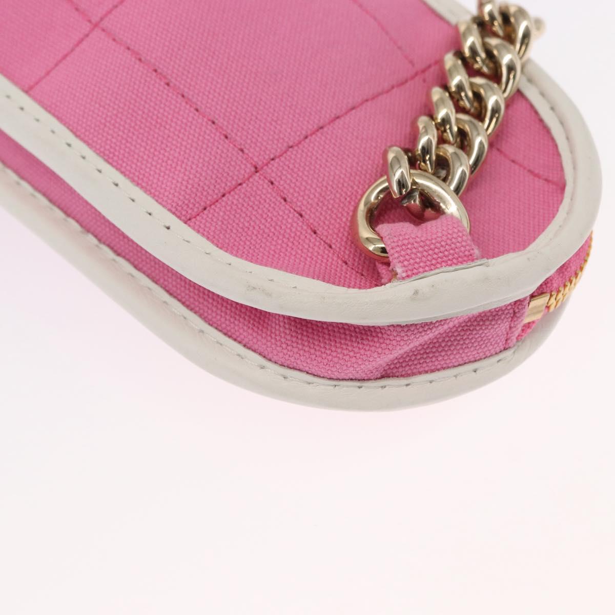 CHANEL Racket case Canvas Pink CC Auth 154633SM